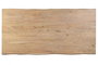 GINER Y COLOMER Mesa de comedor de madera de acacia natural y patas de metal negro